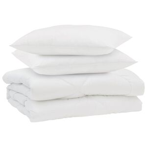 vidaXL Suvised teki padjaga 3 pcs Valge Mikrofiiber