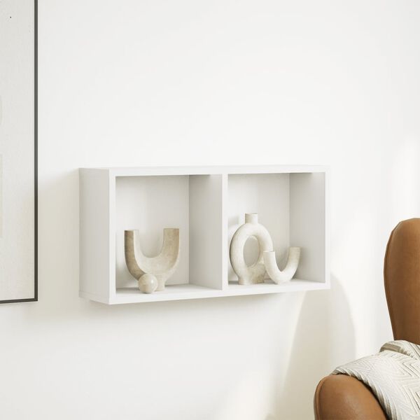 vidaXL seinakapp, 60x16x30 cm, valge, tehispuit