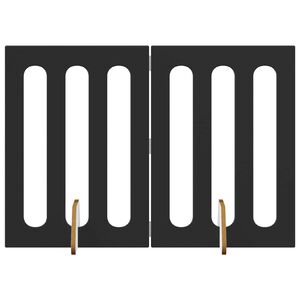 vidaXL Volditav lemmikloomade aed 2 tk Must tamm 100,5 x 38 x 70 cm