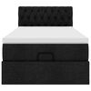 vidaXL Ottomani voodiraam madratsiga, must, 90x190cm, kangas