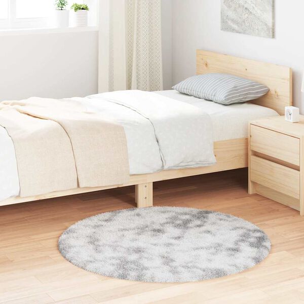 vidaXL kõrge narmaga Shaggy vaip, NAVARRA, hõbehall, 100x100 cm