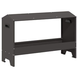 vidaXL Kana Toidutrog Must 81 x 32 x 53,5 cm Külmvalsitud teras