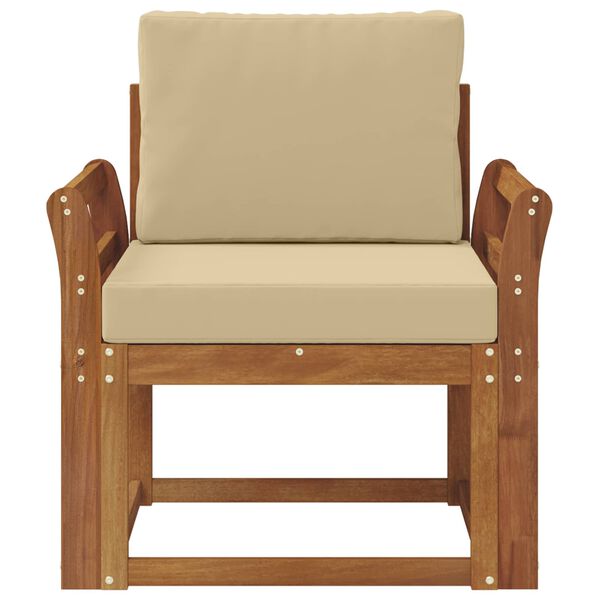 vidaXL &Otilde;uesohva Tugev akaatsiapuit ja pol&uuml;ester Neutraalne