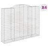 vidaXL kaarekujulised gabioonkorvid 4 tk, 300x50x220/240 cm, raud
