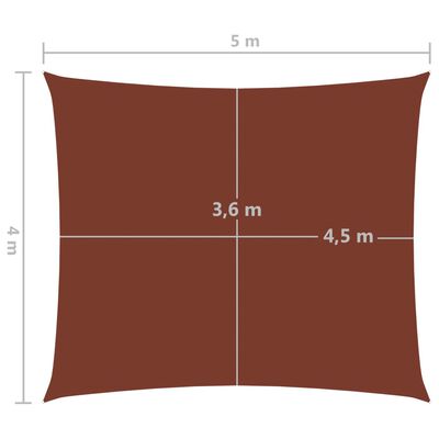 vidaXL oxford-kangast päikesepuri ristkülik, 4 x 5 m terrakota