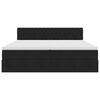 vidaXL Laos voodi madratsiga peaga ladustamisega Must 90 x 200 cm