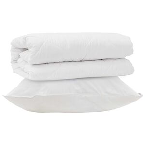 vidaXL Teki komplekt padjaga 2 pcs Valge Mikrofiiber
