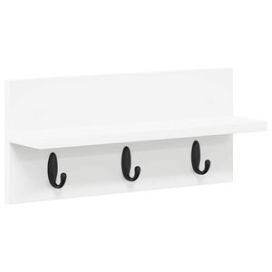 vidaXL Seinale kinnitatav riidepuu Valge 40 x 10,5 x 18 cm Tehispuit