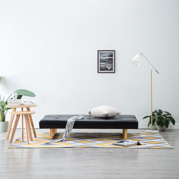 vidaXL diivanvoodi, kunstnahast, must