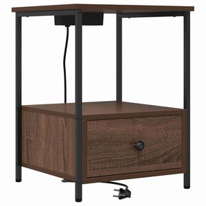 vidaXL &Ouml;&ouml;lambi kapp sahtliga Pruun tamme 42 x 41 x 56 cm Tehispuit