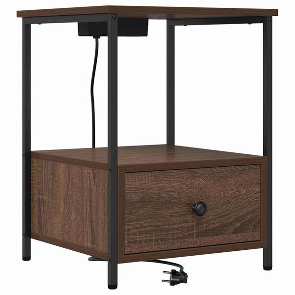 vidaXL &Ouml;&ouml;lambi kapp sahtliga Pruun tamme 42 x 41 x 56 cm Tehispuit