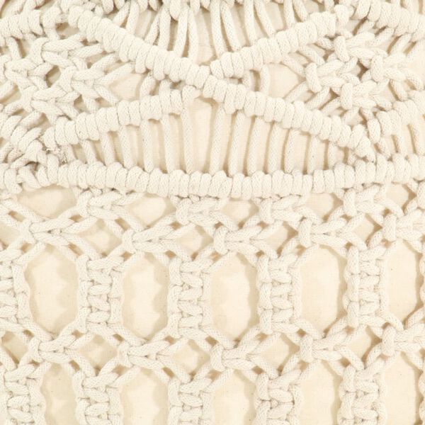 vidaXL makrameetehnikas käsitsi valmistatud tumba, 45 x 30 cm, puuvill