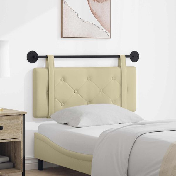 vidaXL Rippuv Peatoe Seinale kinnitatav cream 100 cm Kunstnahk