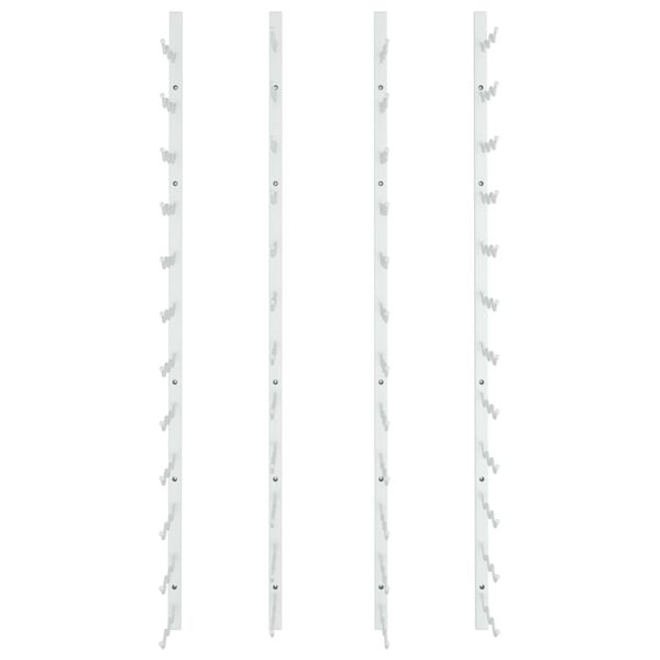 vidaXL seinale kinnitatav veiniriiul 36 pudelile 2 tk, valge, raud