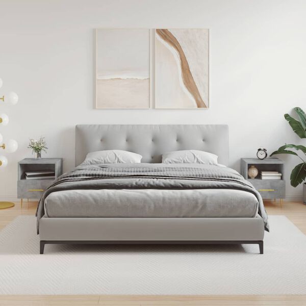 vidaXL &ouml;&ouml;kapid 2 tk, betoonhall, 40 x 35 x 47,5 cm, tehispuit