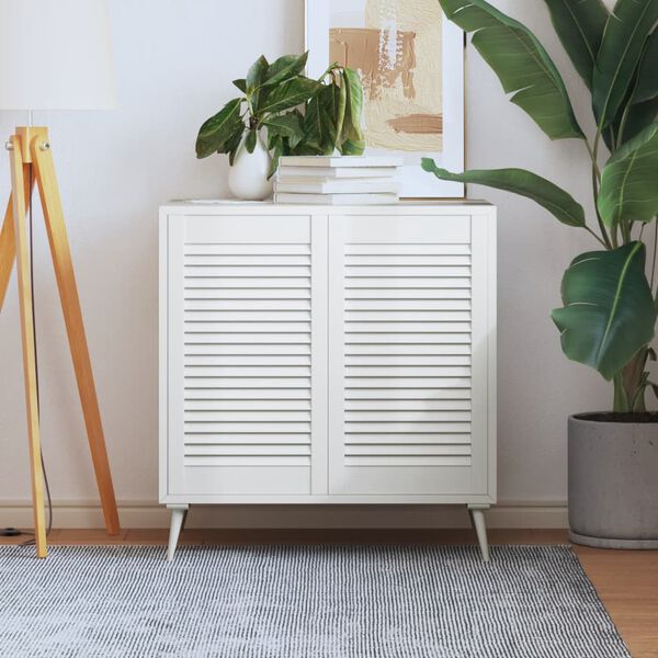 vidaXL kapiuksed, võrega disain 2 tk valge 69x39,4 cm männipuit