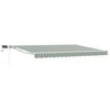 vidaXL Manuaalne varikatus LED-idega Roheline ja Valge 5 x 3 m