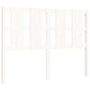 vidaXL voodiraam peatsiga, valge, 140 x 200 cm, täispuit