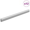 vidaXL Kapi vars 12 pcs H&otilde;bedane 464 x 15 x 29 mm Alumiiniumisulamist