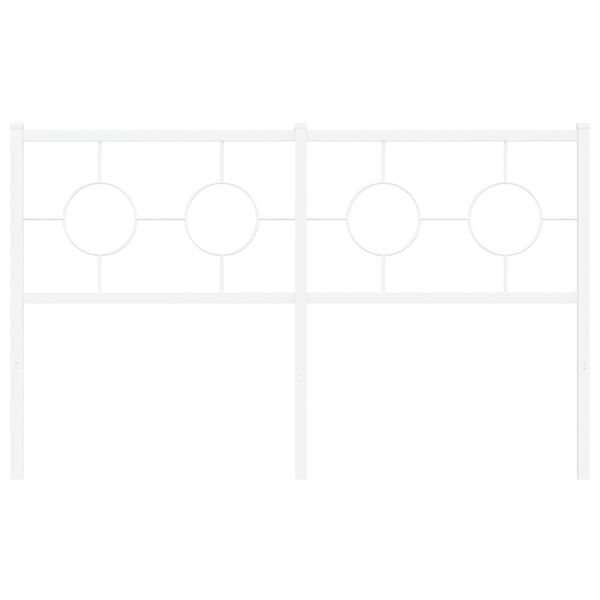 vidaXL metallist voodipeats, valge, 135 cm