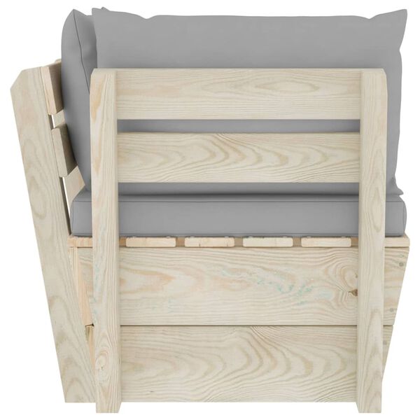 vidaXL kaubaalustest nurgadiivan istmepatjadega immutatud kuusepuit