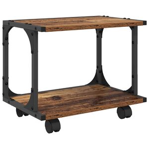 vidaXL Printeri alus Vana puit 41 x 28 x 33,5 cm Tehispuit