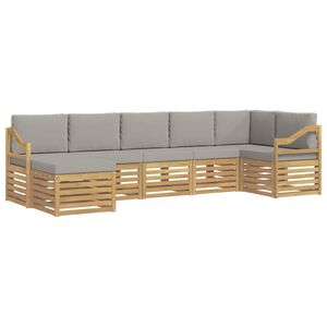 vidaXL V&auml;li diivanikomplekt 7 pcs Valge ja helehall