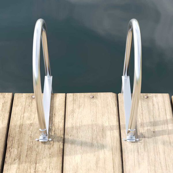 vidaXL 4-astmeline dokkredel H&otilde;bedane 45 &times;11,5 &times;162 cm Alumiinium