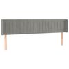 vidaXL voodipeats servadega, helehall, 183x16x78/88 cm, samet