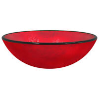 vidaXL valamu, karastatud klaas, 42 x 14 cm, punane