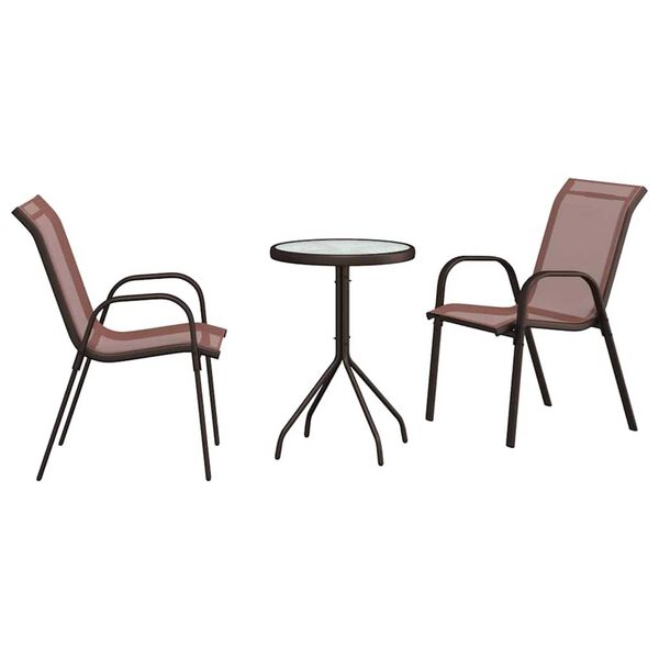 vidaXL Aia Bistroo Komplekt 3 pcs Pruun Teras