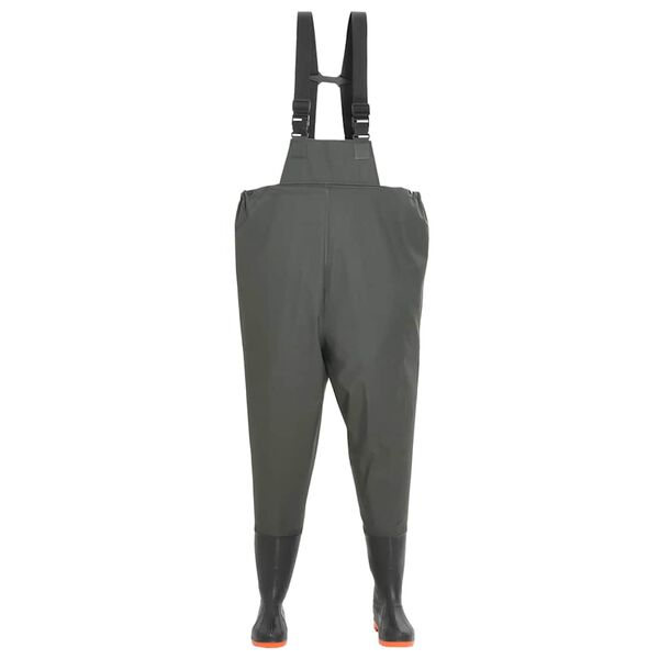 vidaXL kalamehepüksid saabastega, rohelised, suurus 42