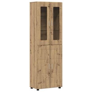 vidaXL K&otilde;rgushein uksega FLORIN K&auml;sit&ouml;&ouml;puu 60 x 35 x 182 cm Tehispuit
