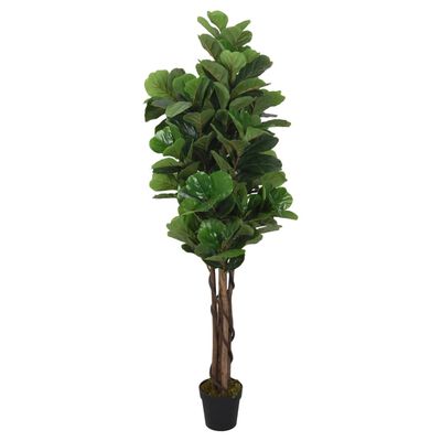 vidaXL kunsttaim lüüra-viigipuu, 96 lehega, 80 cm, roheline