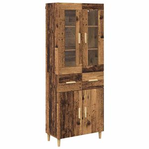 vidaXL K&otilde;rgushein sahtliga Vana puit 69,5 x 34 x 180 cm Tehispuit