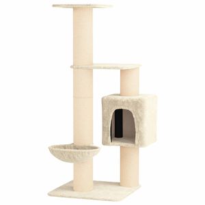 vidaXL Kassipuu kraapimispostidega Kreemjas 137 cm