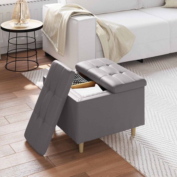 vidaXL Nupp-stool padjaga Hall 60 x 60 x 45 cm Kunstnahk