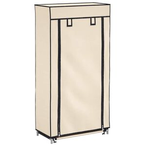 vidaXL kingakapp kattega, kreemjas, 58 x 28 x 106 cm, kangas
