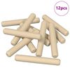 vidaXL Puitpulk 12 pcs Pruun &Oslash; 8 x 50 mm T&auml;ispuit