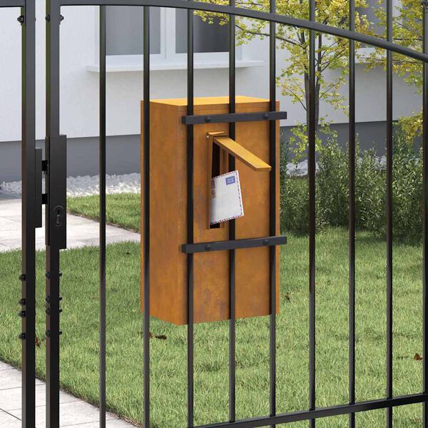 vidaXL postkast Rooste 30 x 23 x 55 cm Kulunud teras