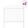 vidaXL Aiandus aiapaneel 2 pcs Valge 170 x 165 cm Pulberv&auml;rvitud teras