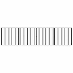 vidaXL Koera Aed 4 tk Must 100 x 100 cm Tsingitud teras
