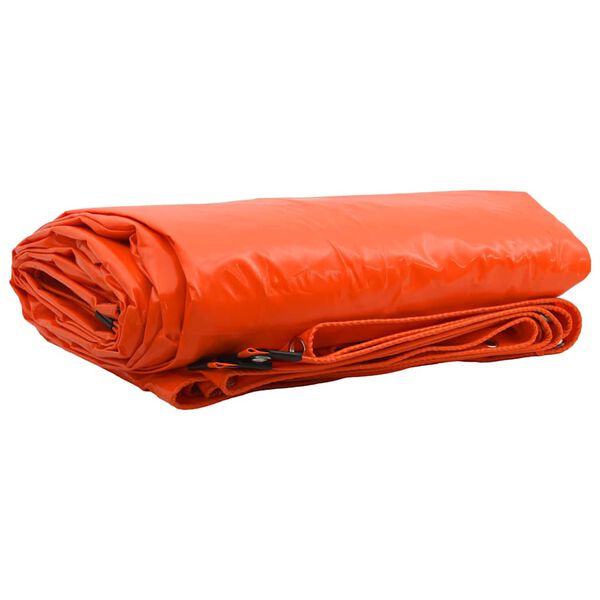 vidaXL Tarpaulin 650g / m² Oranž 6 x 8 m Lõuend PVC kattega