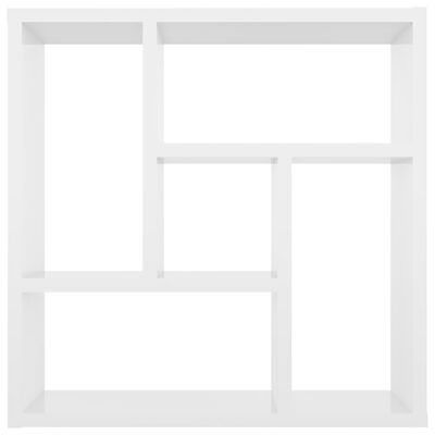 vidaXL seinariiul, kõrgläikega valge, 45,1x16x45,1 cm, puitlaastplaat
