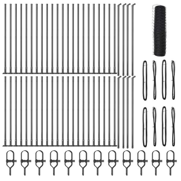 vidaXL Aiapost Hall 100 x 0,5 m (50 mm v&otilde;rk) Terased ja PVC