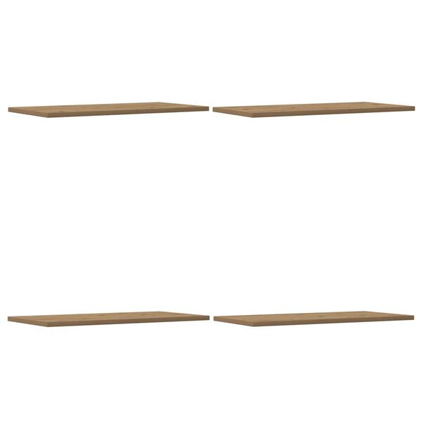 vidaXL seinariiulid 4 tk, k&auml;sit&ouml;&ouml;tamm, 60x30x1,5 cm, tehispuit