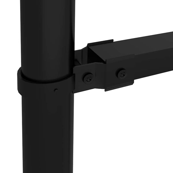 vidaXL aiapiire odaotsaga, terasest, 714,5 x 175 cm, must