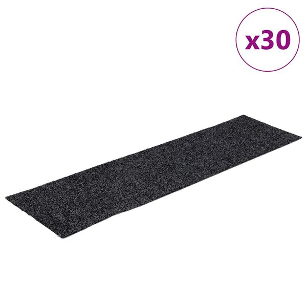 vidaXL isekleepuvad trepimatid, 30 tk, 76 x 20 cm, tumehall, ristk&uuml;likukujulised