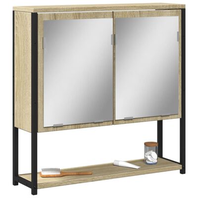 vidaXL vannitoa peegelkapp, Sonoma tamm, 60 x 16 x 60 cm, tehispuit