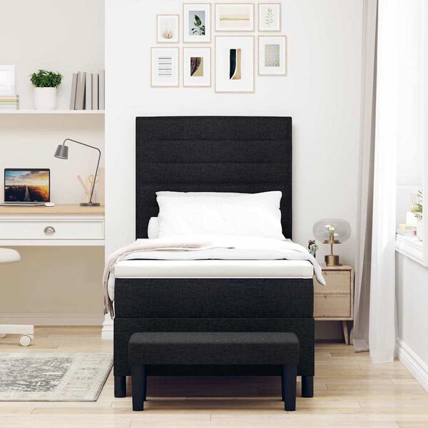 vidaXL Karbi vedrumadrats madratsiga peaga Must 100 x 200 cm kangas